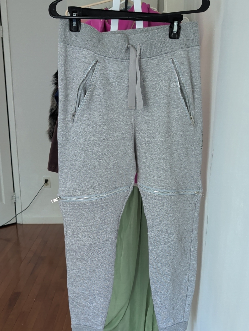 Reebok Light Gray Moto-Detail Jogger Sweatpants
